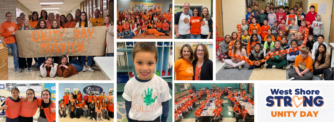 unity day - students and staff wearing orange