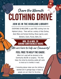 Fall Clothing Drive