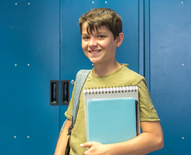 boy at locker