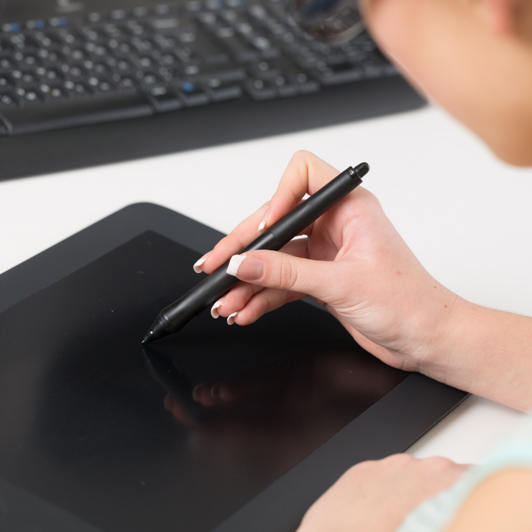 girl on tablet